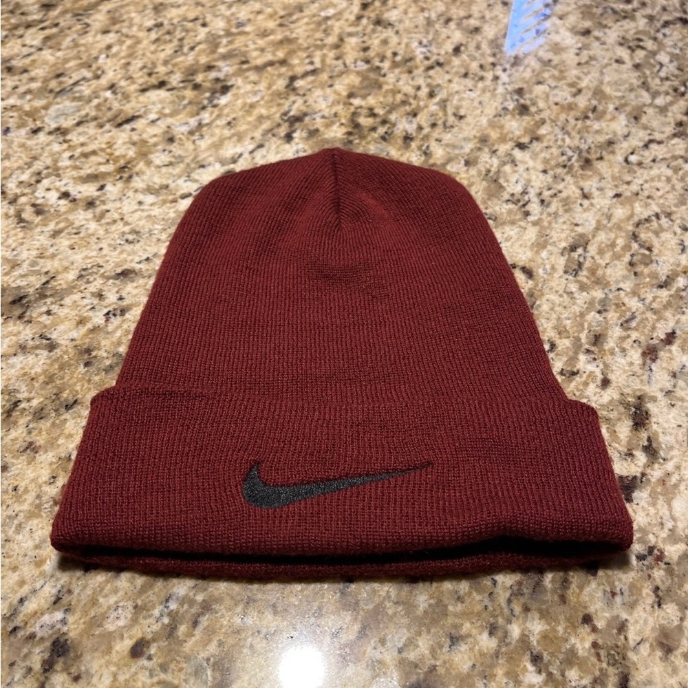 Vintage maroon Nike beanie